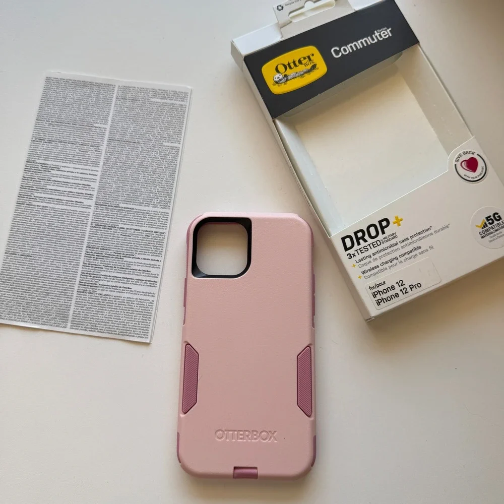 OtterBox Commuter iPhone 12 / 12 Pro Case Pink Slim Dual Layer Protective Cover